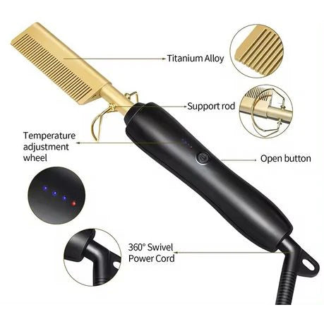 Straightening Hot Comb for Hair and Wigs